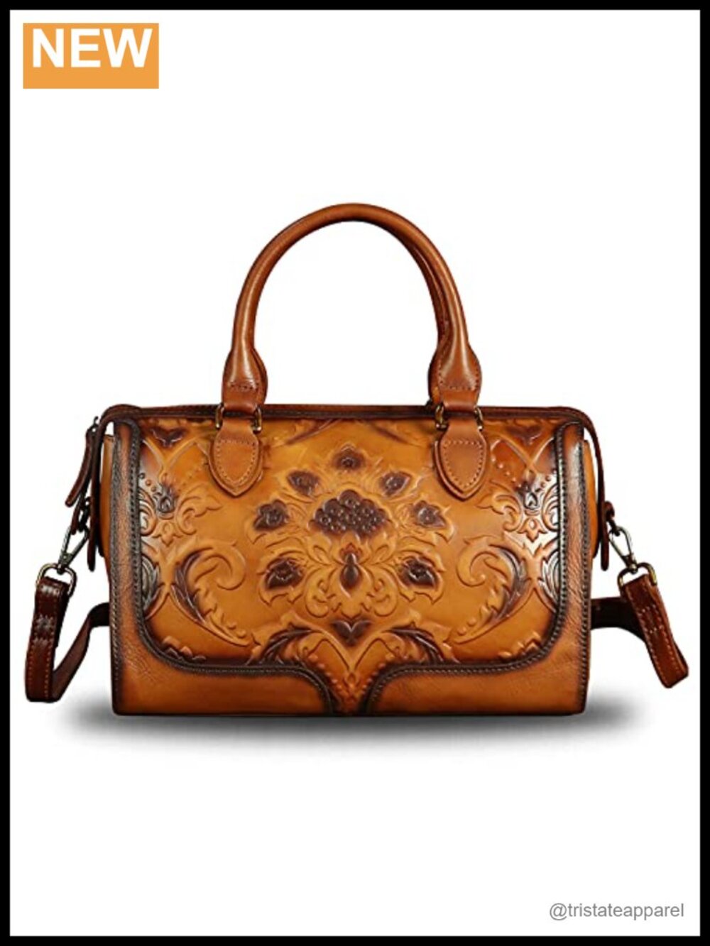 Genuine Leather Satchel Handbag Cowhide Crossbody Purse Hobo Bag